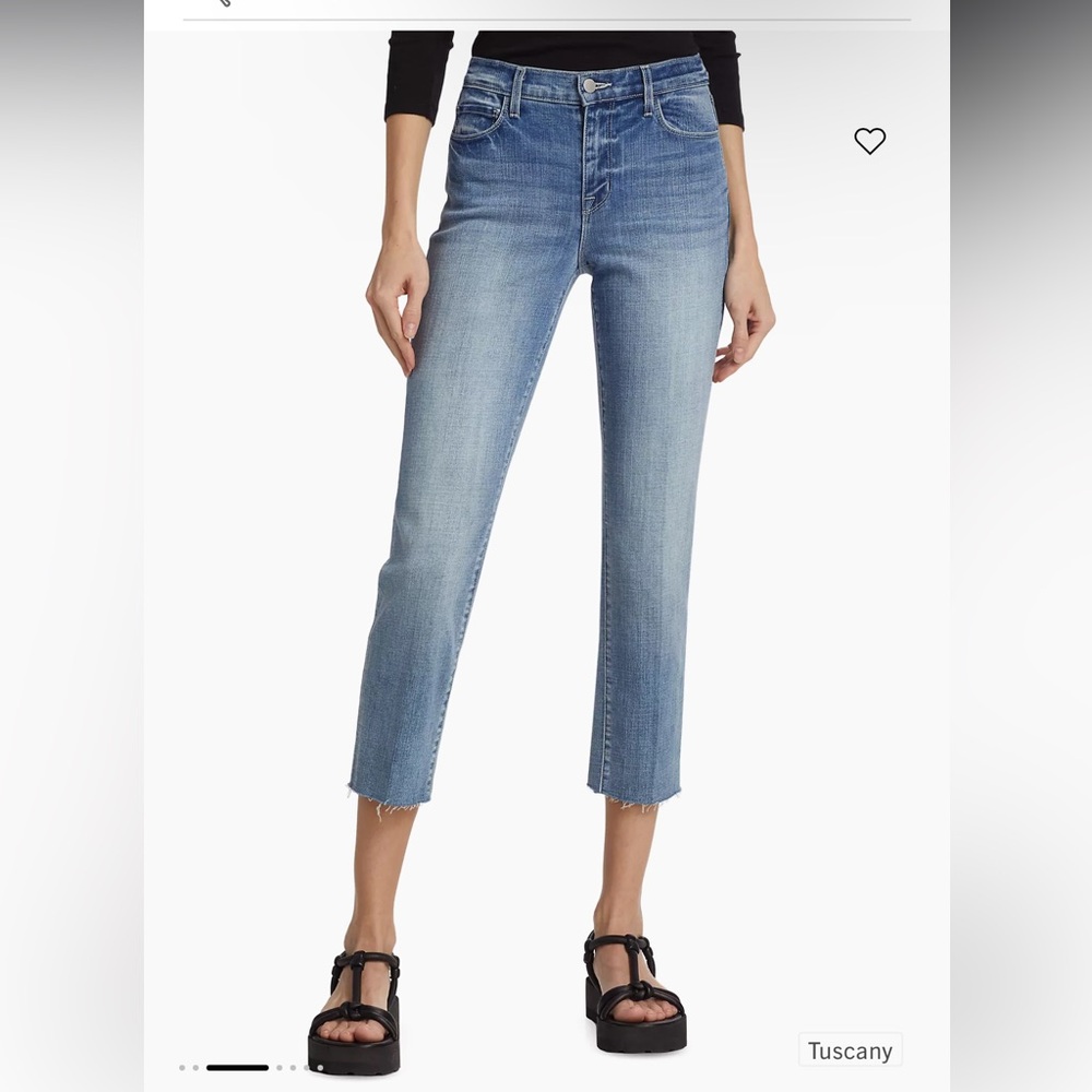 L’AGENCE Sada High-Rise Slim Crop Jeans size 28